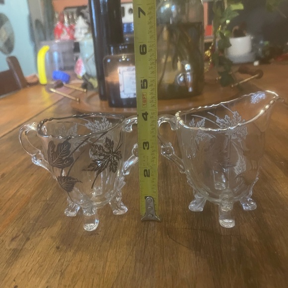 Vintage Flanders Clear by SILVER CITY Sugar Bowl & Creamer Set - Picture 7 of 7